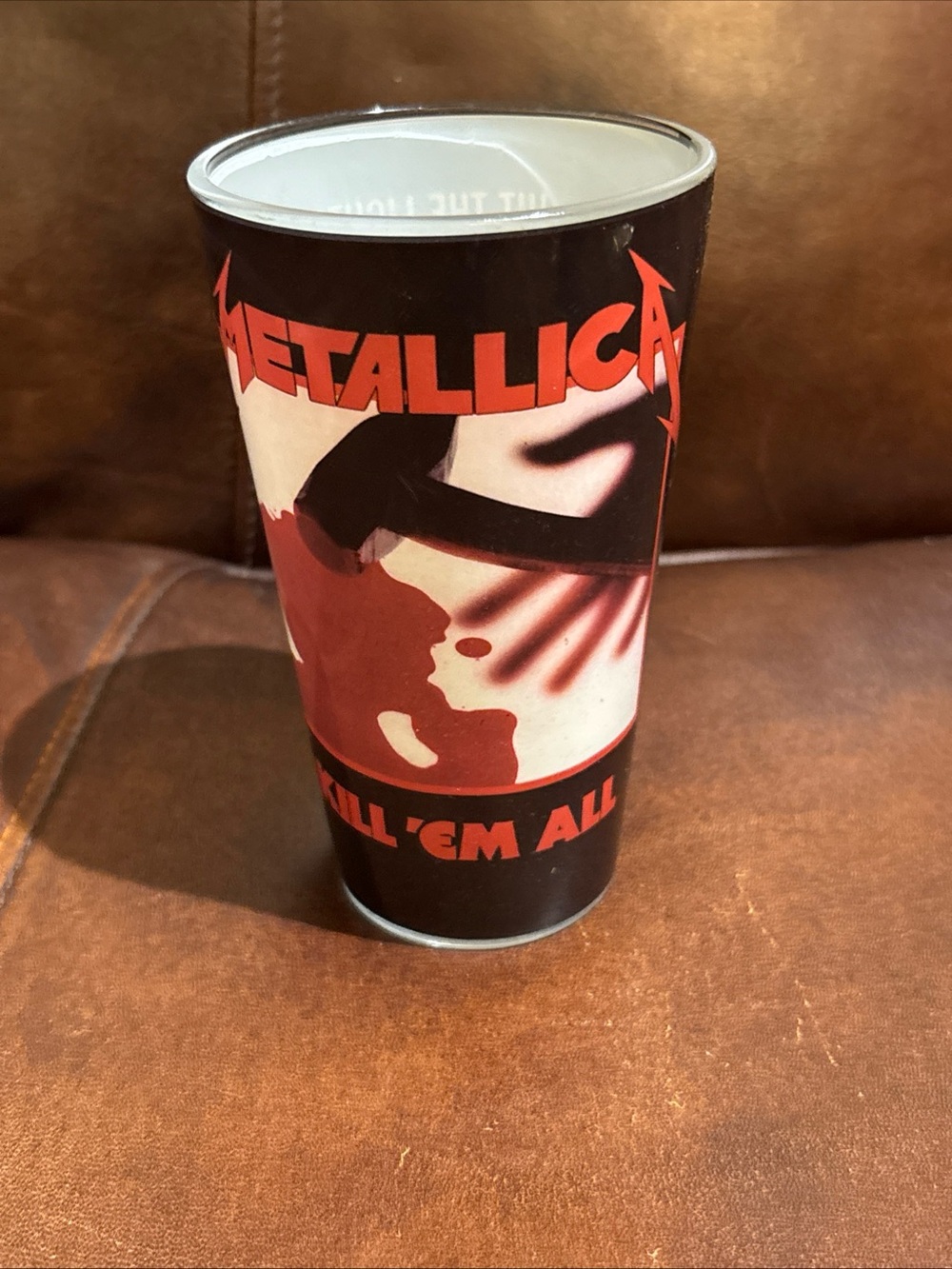 Metallica Kill 'Em All Logo Pint Cup - Black & Red